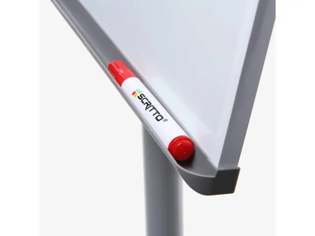 Mobiele Flipchart Vario met ronde stalen voet en wielen