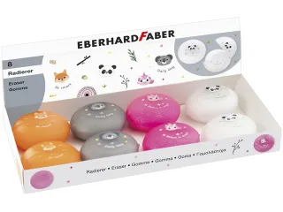 Gum Eberhard Faber Animal display à 8 stuks assorti kleuren - 1