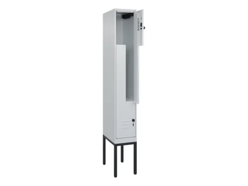 Z-garderobekast,HxBxD 2120x300x500mm,vak B 150/300mm,draaigrendel