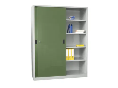 schuifdeurkast,HxBxD 1950x1500x600mm,RAL7035,front RAL6011