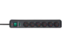 Brennenstuhl Stekkerdoos overspanningsbeveiliging 6-voudig 5m Zwart