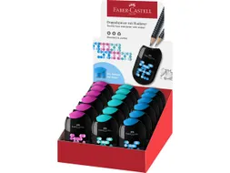 Puntenslijper Faber-Castell Two Tone duo slijper+gum 18 stuks