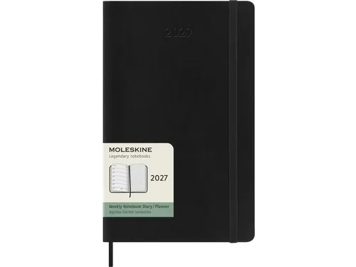 Agenda 2027 Moleskine 12M Planner Weekly 7dag/1pagina large sc black