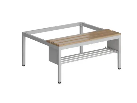 Zitbank v. garderobekast/lockersysteem 420x870x800mm hardhout rooster