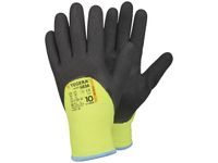 Handschoen Tegera 683a, Maat 7 Nitril High viz Geel Zwart