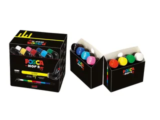 Verfstift Posca PCM22 Mop'R XXL punt 3-19mm 8 stuks assorti - 2