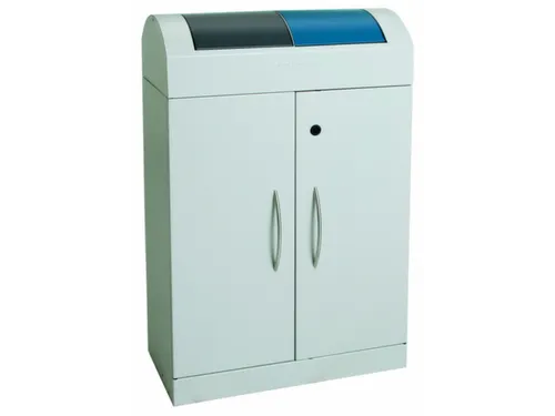 Afvalverzamelstation 2x45 Liter Romp Lichtgrijs Ral5010/ral7016