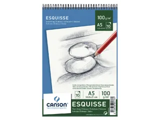 Schetspapier Canson Graduate Sketch 40vel 96gr A5 natuurlijk wit - 2