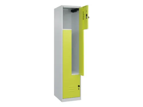 Z-garderobekast,HxBxD 1850x400x500mm,vak B 200/400mm,draaigrendel