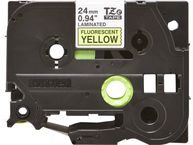 Brother TZe-C51 labeltape zwart op fluorescerend geel – breedte 24 m