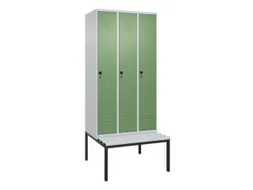 locker voor scheiding van kleding,HxBxD 2120x900x815mm,3vak
