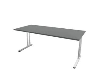 in hoogte verstelbaar bureau HxBxD 720-840x1800x800mm MS-donkergrijs - 3
