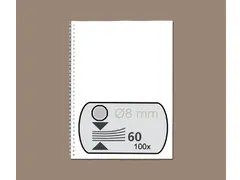 Draadrug Fellowes 8mm 34-rings A4 zilver 100stuks