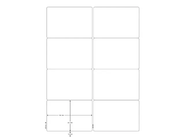 Etiketten 99,1x 67,7mm wit 100 Vel A4, 800 stuks