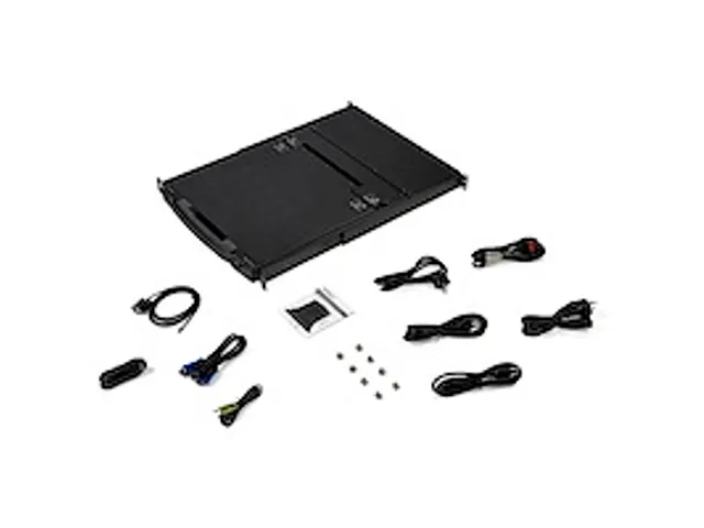 Dual Rail KVM Rack Console 17 inch lcd