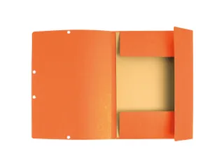Elastomap 3 kleppen glanskarton 355gm² - A4-Oranje - 2
