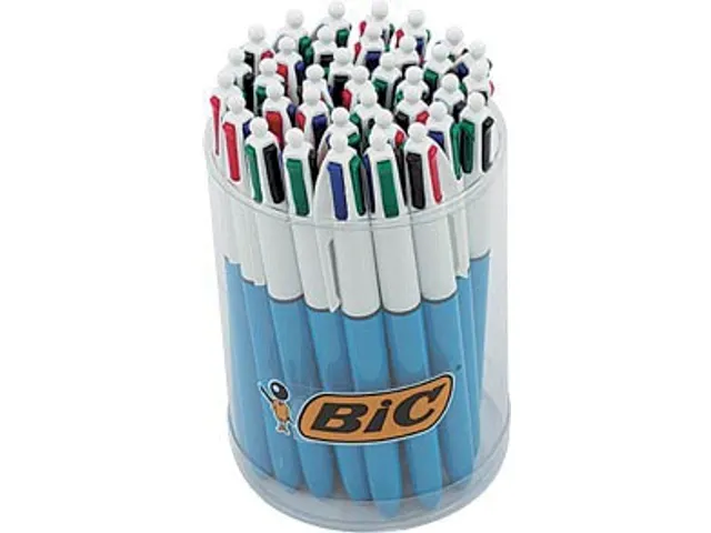 Stylo bille 4 Colours medium assorti tubo de 36 pièces