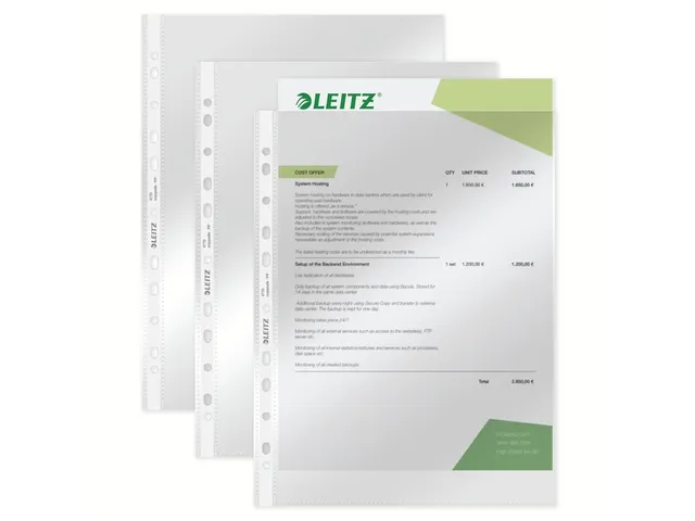 Showtas Leitz 47700002 Standaard A4 Pp 0.08mm 11-Gaats