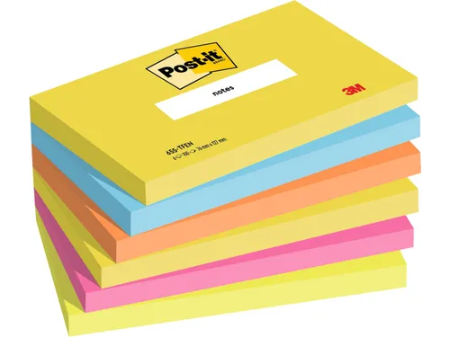 Memoblok 3M Post-it 655 76x127mm Energetic Colours