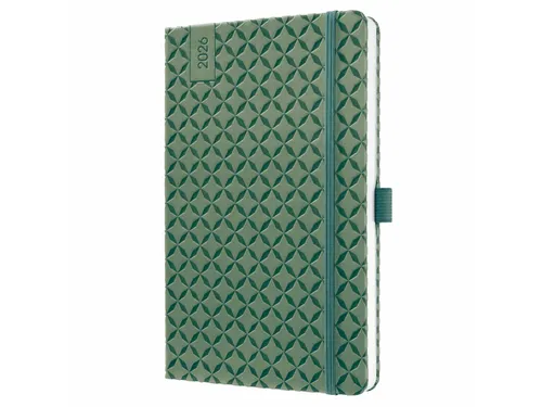 Weekagenda Flair A6 2026 (NL/FR/EN/DU) Natural Green Hardcover