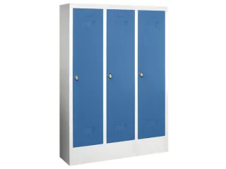 lockerkast v. kinderen,HxBxD 1300x780x300mm,3vak,RAL7035,front RAL5012 - 2