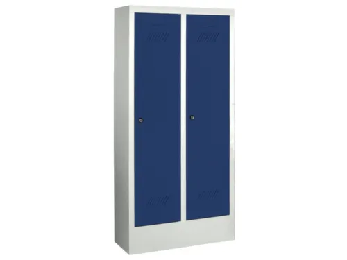 lockerkast v. kinderen,HxBxD 1300x530x300mm,2vak,RAL7035,front RAL5010