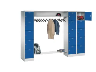personeelsgarderobe draaigr. 1950x2550x500mm 3x5 vakken 400mm RAL5010 - 1