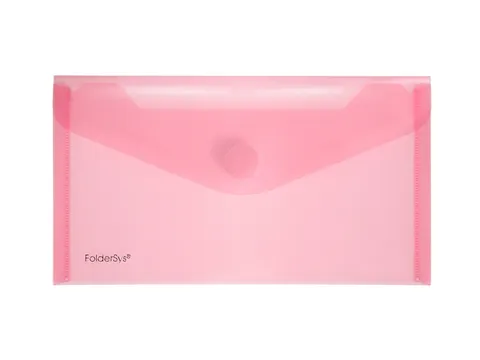 Enveloptas Foldersys 120x220mmPP transp rood