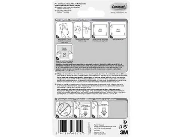 Posterstrip Small 225 Gram Wit 12 Stuks