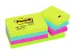 Post-it Zelfklevend Notitieblok, 38x51mm, Energetic Kleuren assorti