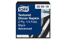 Tork 509419 Textured Dinnerservet zwart 39x39cm 1000 Stuks