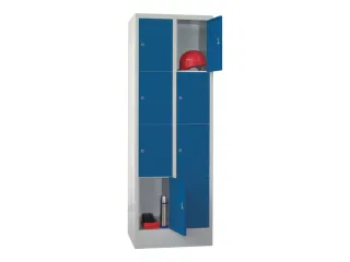 lockerkast,HxBxD 1850x600x500mm,2x4vakken,RAL7035,front RAL5010 - 3