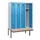 locker met bank,HxBxD 1950x1200x815mm,4vak,vak B 300mm,draaigrendel