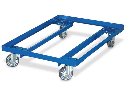 Onderwagen Euronormbakken Staal 800x600mm 240kg 2 Zwenk-/2 Bokwielen