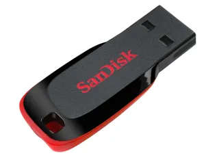 Sandisk Cruzer Blade USB Stick 64GB Zwart Rood - 1