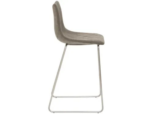 Barkruk mySOLO Sledeframe RVS met Zitting kunstleder Vintage Modder