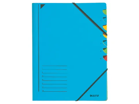 Sorteermap Leitz 3907 A4 7 Vaks Blauw karton