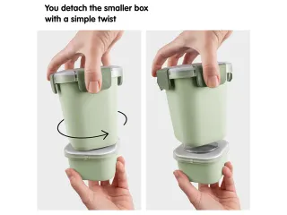 Sigma Home food to go lunchbeker 0,95L groen - 11,5x11,5x18,5cm - 5