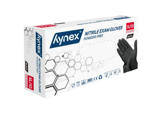 Handschoen Hynex Maat XL nitril 100stuks zwart