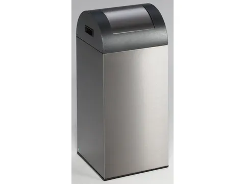 Afvalverzamelaar Zelfblussend 60 Liter 800X320X320Mm Klemring Zilver