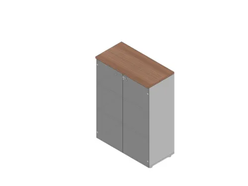 vitrinekast HxBxD 1232x900x450mm 2xhouten vloer 3 OH aluminium noten