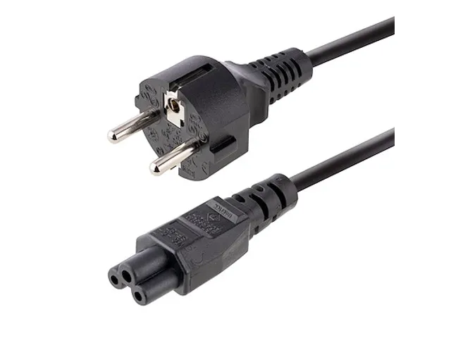 Laptop Stroomkabel 3 Meter EU Schuko Plug naar C5 Clover Leaf