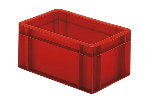 Euronorm-stapelbak 5.5l 145x300x200mm Wanden/bodem Gesloten Rood