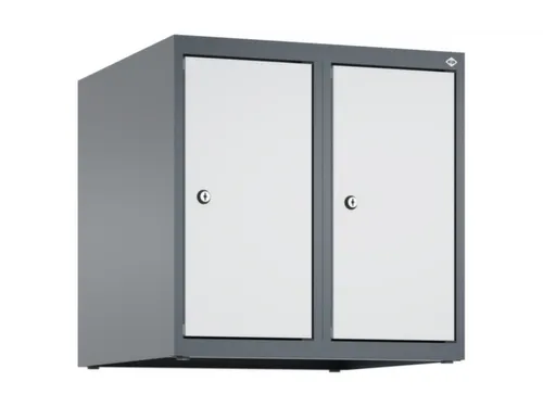 opzetkast,v. locker,2vak.,vak B 250mm,HxBxD 500x500x500mm,vleugeldeur