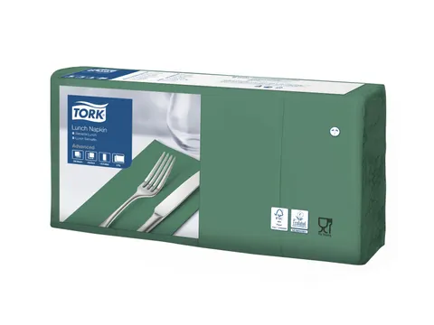 Tork 477423 Lunchservet Advanced Donkergroen 33x33cm