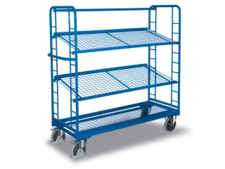 Bijzetwagen 3 Etages 400kg Laadvlak 1570x635mm Draadgaas - 2