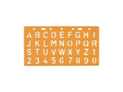 Sjabloon Standardgraph letters en cijfers 15mm