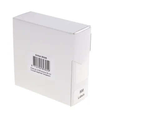 Etiketten Op Rol 25mm Transparant Met Dispenser 500 Stuks