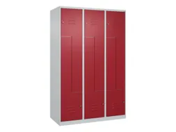 Z-garderobekast,HxBxD 1850x1200x500mm,vak B 200/400mm,cil.-slot