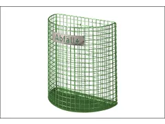 Afvalbak Van Draadgaas 27 Liter Wand-/Paalmontage Verzinkt Groen